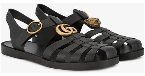 gucci black jelly sandals|gucci transparent sandals.